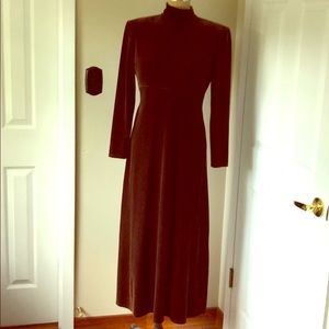 Beautiful chocolate brown velvet dress